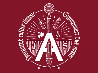 Lletraferits 2019 blackletter calligraphy emblem event gothic illuminati illustration lettering logo logotype secret society tshirt typography