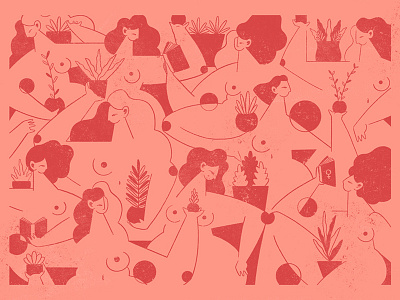 Together art print art prints digital digital art digital illustration drawing feminism illustration illustration print photoshop pink procreate app texture together women women empowerment