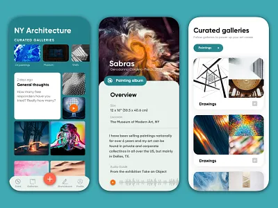 Personal Art Gallery iOS Application Concept app appdesign ios mobile ui ux