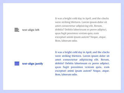 Text Align: Justify align blog css html justify left text text align type typography