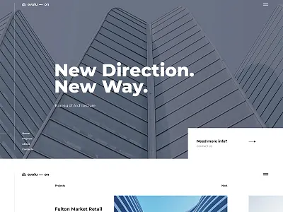 Architectural Bureau architect architectural bureau architecture buildings company construction contacts drawing house main screen minimalism plan project