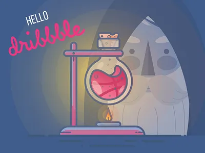 Hello Dribbble animation branding design designer development hello hellodribbble icon illustration illustrator logo mobile riasokratova typography ui ux vector web webdesign website