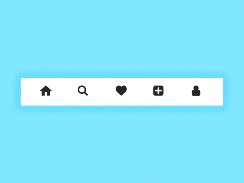 Bottom Nav Bar animation app appstore bottom menu bottom nav interaction interactiondesign media simple tab tab navigation tabbar
