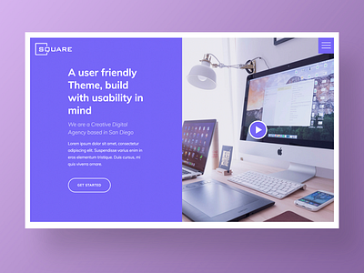 Square – Business Website Template agency app branding business bussines corporate design flat homepage illustration interaction landing logo page shop site ui ux web website