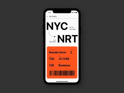 Daily UI #024 - Boarding Pass ✈️ adobe xd dailyui uidesign