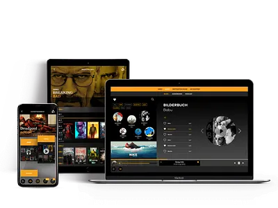 Responsive Oba for Inflight entertainment app mobile app react native tablet app webapp