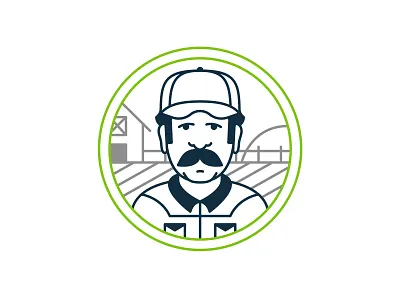 Farmer Icon agriculture agro agronomist barn blue collar farmer farmers field icon icon design icon designer icon set iconography icons illustration man rancher rural