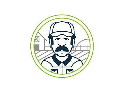 Farmer Icon agriculture agro agronomist barn blue collar farmer farmers field icon icon design icon designer icon set iconography icons illustration man rancher rural