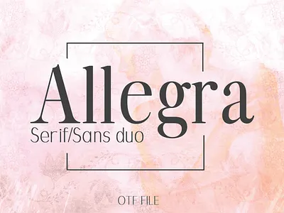 ALLEGRA: An Elegant Font Duo elegant elegant design font font awesome font design font face font family font family selection fonts graphic design modern type type design typeface typeface design typeface designer typeface. lettering typefaces typo typography