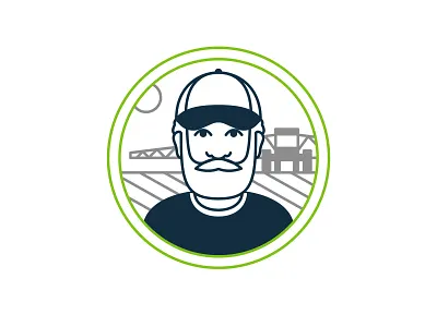 Operator Icon agriculture farm farmer field grower icon icon design icon designer icon set iconography icons illustration man rancher rural sprayer tractor