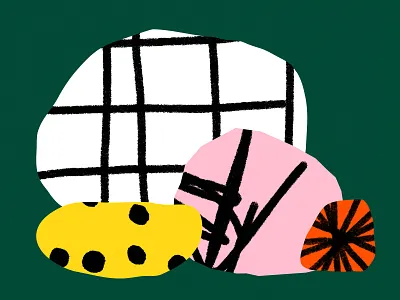 Stones black bold color design green illustration orange pattern pink shape shapes texture vector white yellow