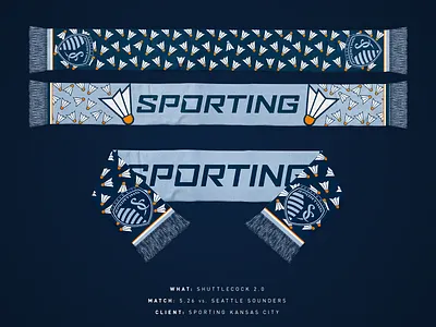 Sporting Shuttecock Scarf 2.0 kansas city mls scarf soccer sporting kc sports