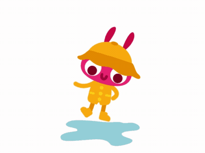 Litte Guy Bunny 4 2d adobe after effects aftereffects animation character gif loop mike ricca riccabucks rig