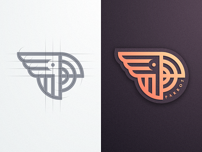 Parrot + P artwork bird brandidentity branding business company creative design graphicdesign grid icon illustration lineart logo lovebirds luxury monoline parrot simple vector