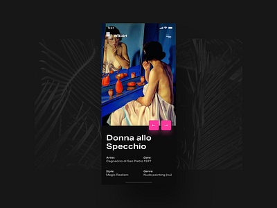 Wikiart App V 2.0 dark design ios mobile ui ux