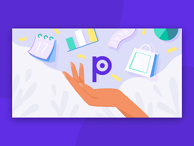 Ad Campaign illustration pilot purple
