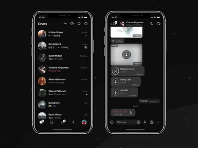 Telegram / Chats app dark theme design design app ios macos messenger mobile app design redesign telegram uidesign ux uxdesign uxui