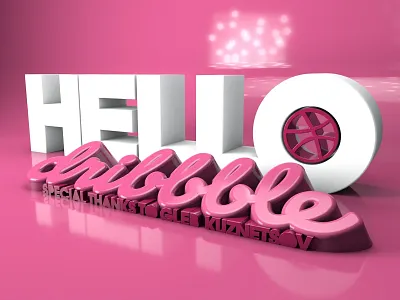 Hello Dribbble 3d abstract art cinema 4d dribbble typography