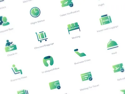 Airlines Icon aircraft airlines branding clean design fly iconography icons illustration logo page ui ux web