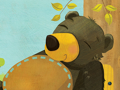 Sleepy Bear - from Umnitsa music project animal illustration animals bear bee childrens book illustration childrens books childrens illustration childrensillustration educational publishing forest kidlitart kids books mouse whimsical