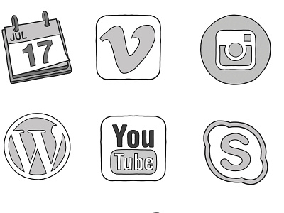 Hand Drawn Icon adobe ilustrator adobe photoshop animation app branding design flatillustrations icon illustration logo watercolor art web