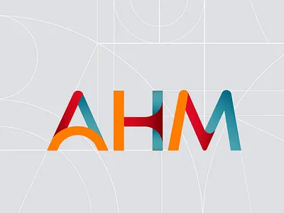 AHM 3d branding design flat gradient icon identity illustration illustrator lettering logo type typography vector