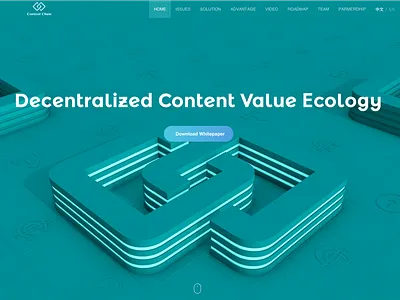 ContentChain home page design illustration ui web website
