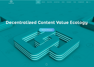 ContentChain home page design illustration ui web website