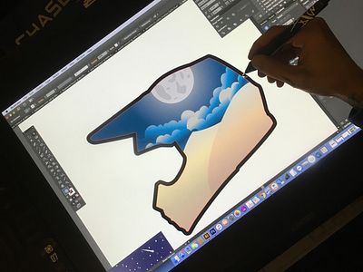 Work In Progress brands designer dirt bikes dribbble dunes graphics logo motorcycle process sand dunes wacom wip
