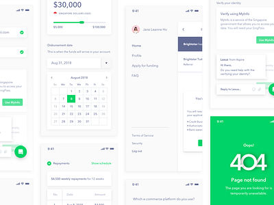 Aspire app apple b2b banking business finance financial ios iphone loan minimal mobile money ui ux website