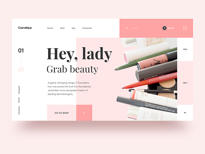 Cosmetic Shop Header header header design headers
