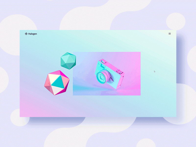 Flux - Halogen Portfolio Wordpress Theme 3d art animation branding creative gallery graphic hello dribbble illustration minimal modern pastel pastel color portfolio showcase slider transition typography ui ux website