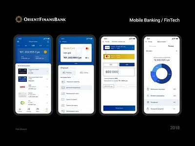 Mobile Banking for Orient Finans Bank banking banking app fintech mobile app mobile bank ui ui design uidesign uiux userinterface ux ui uxdesign uzbekistan