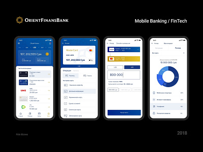 Mobile Banking for Orient Finans Bank banking banking app fintech mobile app mobile bank ui ui design uidesign uiux userinterface ux ui uxdesign uzbekistan