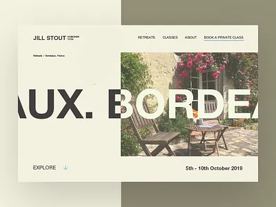 Hoboken Yogi - yoga retreat page bold clean digital hoboken mockup pastel color typography ui ux web website yoga