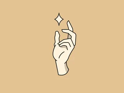 Magician Hand Logo brand branding hand icon identity illustration logo logotype magic mark monogram shadow star symbol type ui