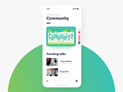 Weekly UI #2 — Event List. Concept for Creative Mornings app creative mornings daily ui dailyui035 dailyuichallenge events ios iphone x list main screen tabbar ui ux