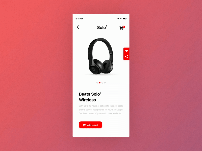 🛍 Animation | E-Commerce Checkout animation app beats beats by dre colorful dailyui dailyui 012 dailyuichallenge design e commerce headphones interaction mobile motion shopping cart solo 3 ui ux ux design