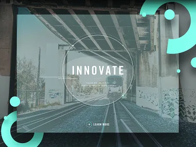 Innovate Website Hero circle circles clean green hero homepage innovate innovative modern photoshop sketch train ui ux uxuidesign website
