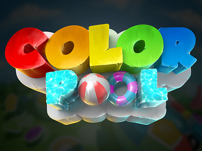 digital painted logo over a 3D render 3d art branding digital painting game art illustration logo logo design logodesign rendering