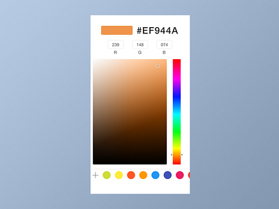 Daily UI 060 Color Picker 100 day challenge color color picker colour dailyui dailyui60 design diseño orange sketch app ui ui ux uidesign uipractice