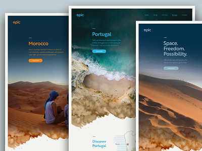 Epic Travel Website branding graphic design icon illustration logo typography ui ui design vector web design website