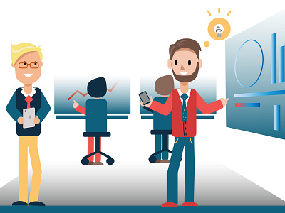 Headquarters adobe illustrator flat illustration vector