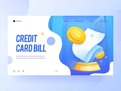 2.5d blue illustration 2.5d 2.5d illustration blue city cityscape coin credit card bill creditcard design financial gold h5 illustration ui ui design ux vector web webdesign website