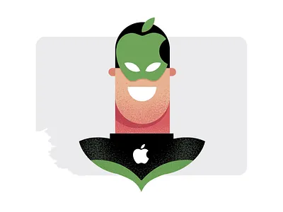 AppleMan character character design design hero illustration simple superhero