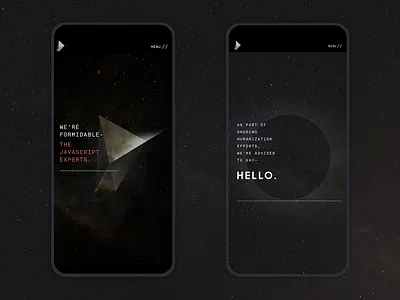 Formidable - Mobile Screens html minimal mobile monospace space web