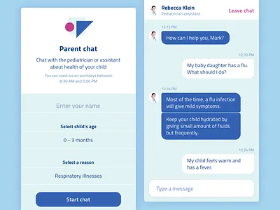 Daily UI Direct Messaging chat clean daily ui dailyui dailyui13 medical app