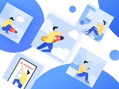 Default Pages colors illustration illustrations ui