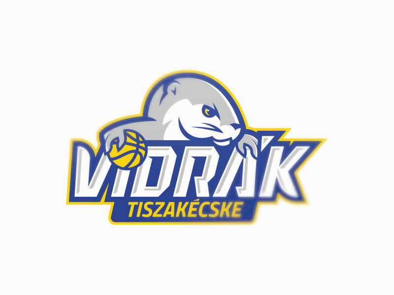 Otters Basketball animal animation basketball basketball logo blue design logo otter otters splash sport sports sports logo squad team team logo transition water yellow youth