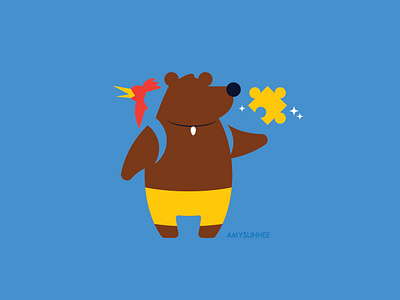Bear and Bird banjo illustration kazooie nintendo smash bros vector video games